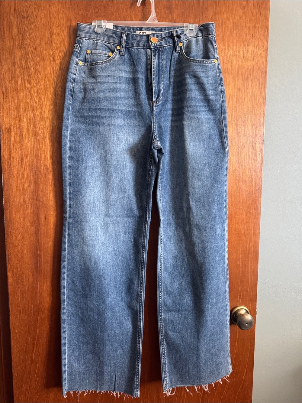 Oat New York Straight Leg Jeans in Medium Blue